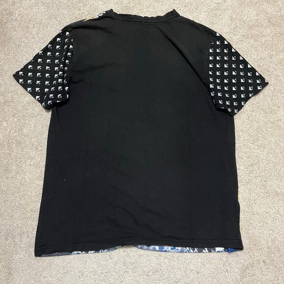 Southpole Y2K Mesh Front Skull Skelton Black Grunge Shirt XL - Picture 2 of 6